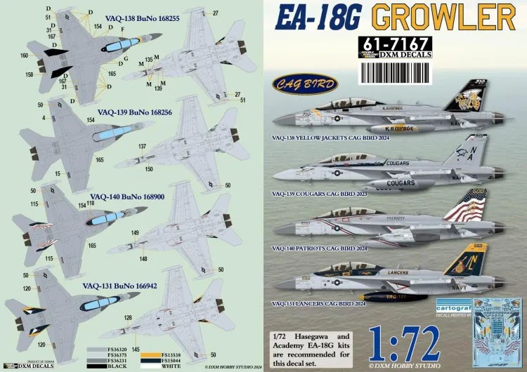 DXM Decals U.S.NAVY EA-18G CAG 버즈 컬렉션 ( VAQ-138 / VAQ-139 / VAQ-140 / VAQ-131) 이미지 5