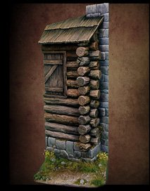 VG DioModels Base Cabana de troncos 54mm (Plastic model) 圖片 1