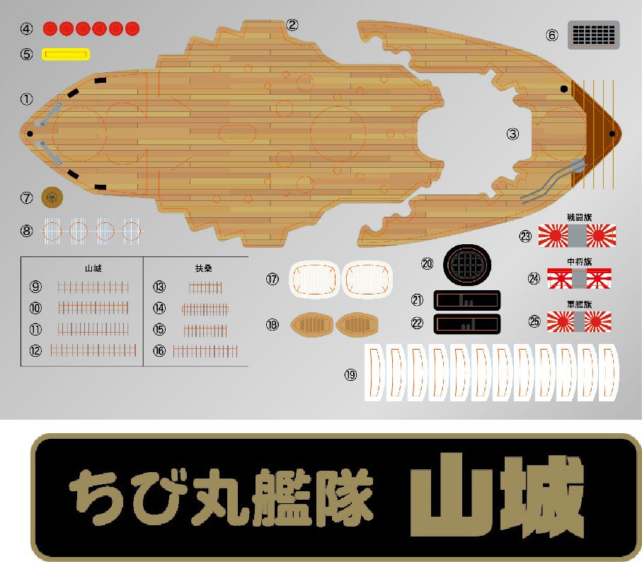 Fujimi Chibimaru Ship Yamashiro (Plastic model) Bild 4