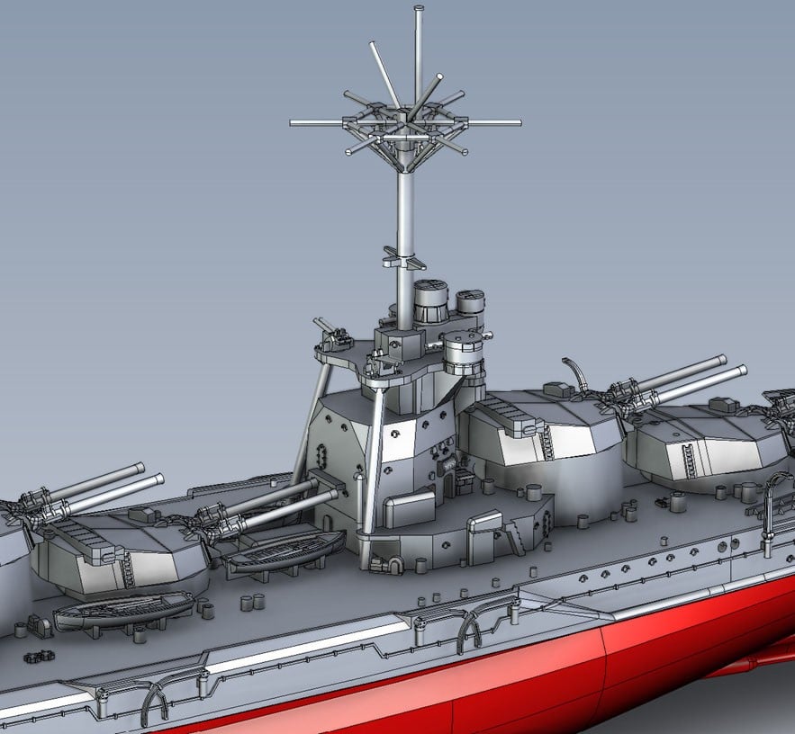 Fujimi IJN Battleship Ise (Plastic model) gambar 4