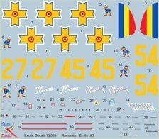 ToRo Model Romanian Emils #1 Messerschmitt Bf 109 E in Romanian service - part 3 (Decal)