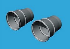 Quickboost CH-47A Chinook exhaust (for Trumpeter) (Plastic model)