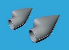 Quickboost Bf 109F air intake - late (for Hasegawa) (Plastic model)