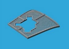 Quickboost Wessex HC.2 top engine cooling grille (for Airfix) (Plastic model)