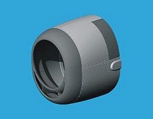 Quickboost F6F-3 Hellcat early cowling and cooling flaps - closed (for Eduard) (Plastic model)