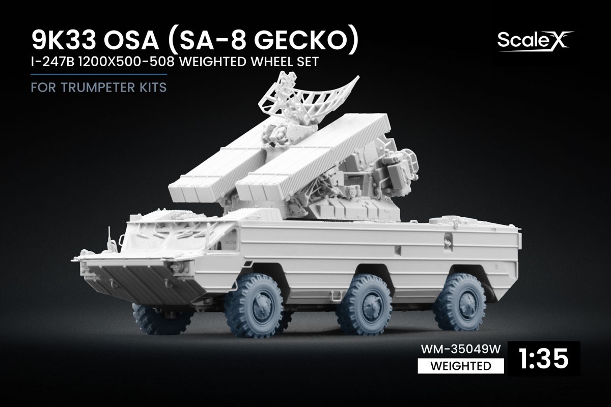 Scale X 9K33 Osa (SA-8 Gecko) I-247B Weighted Wheel Set (for Trumpeter) hình ảnh 2