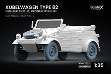Scale X Kubelwagen type 82 Englebert Ordinary Wheel Set (for Meng, Tamiya) imagen 1