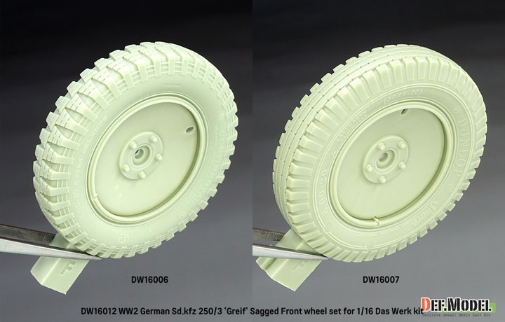 Def.Model WW2 독일군 Sd.kfz 250/3 `그라이프` 처진 앞바퀴 세트 (1/16 다스 베르크 키트용) (프라모델) 이미지 5