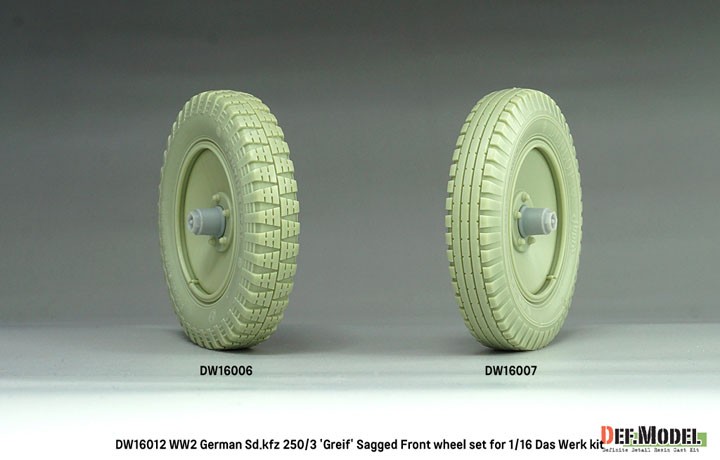 Def.Model WW2 독일군 Sd.kfz 250/3 `그라이프` 처진 앞바퀴 세트 (1/16 다스 베르크 키트용) (프라모델) 이미지 7