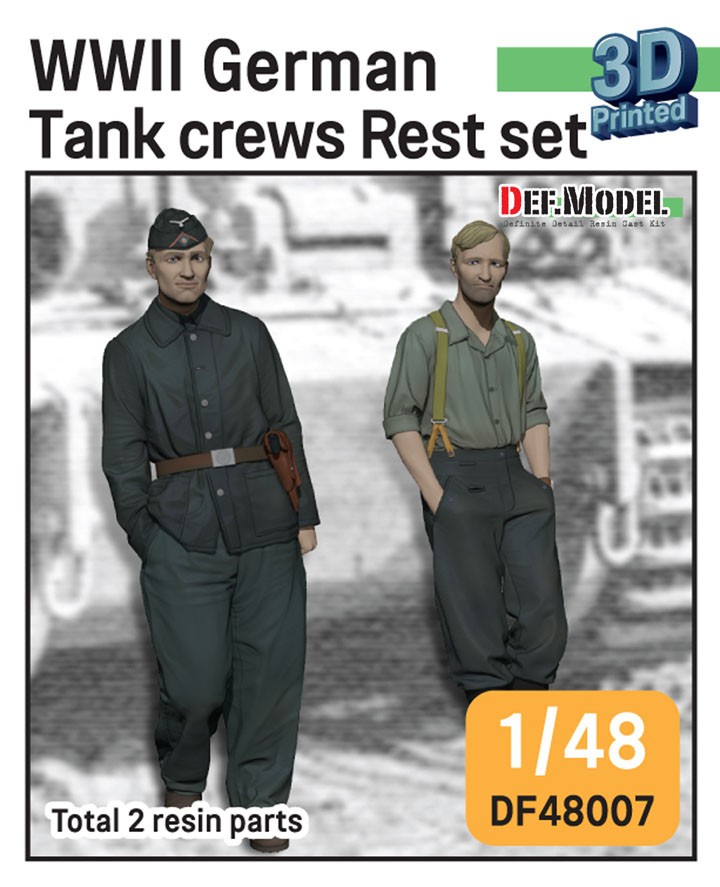 Def.Model WW2 독일군 전차병 전차에 기대어 휴식 세트 (2체 세트) (프라모델) 이미지 2