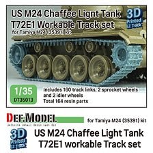 Def.Model US M24 Chaffee Light tank T72E1 Workable Track set (for Tamiya) (Plastic model)