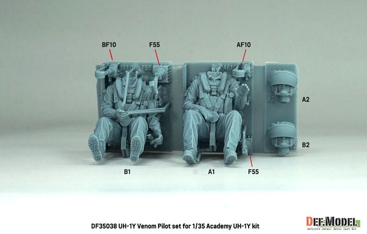 Def.Model UH-1Y 베놈 파일럿 세트 아카데미 키트용 (아카데미용) (프라모델) 이미지 4