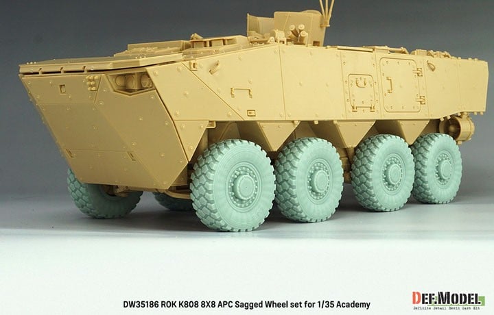 Def.Model 한국군 K808 8X8 장갑차 처짐 휠 세트 (아카데미용) (프라모델) 이미지 8