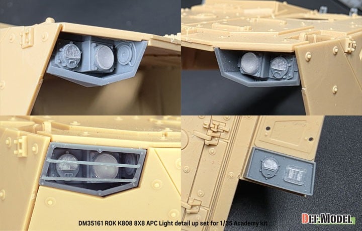 Def.Model 대한민국 육군 K808 8X8 APC 라이트 디테일업 세트 (아카데미 키트용) (프라모델) 이미지 7