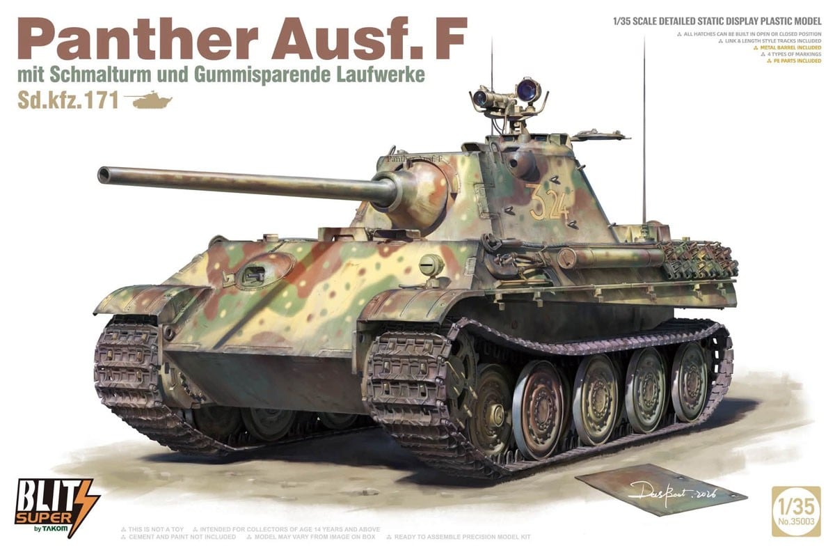 Takom `Super Blits` Panther Ausf.F w/Schmalturm &amp; Steel Wheels Bild 2