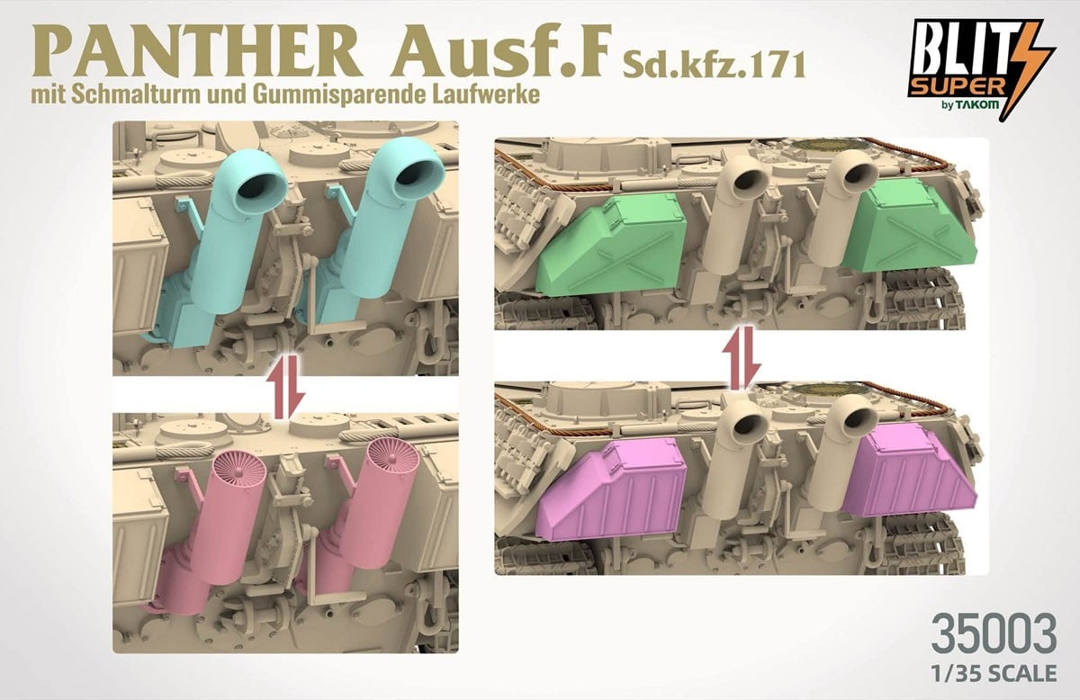 Takom `Super Blits` Panther Ausf.F w/Schmalturm &amp; Steel Wheels Bild 6
