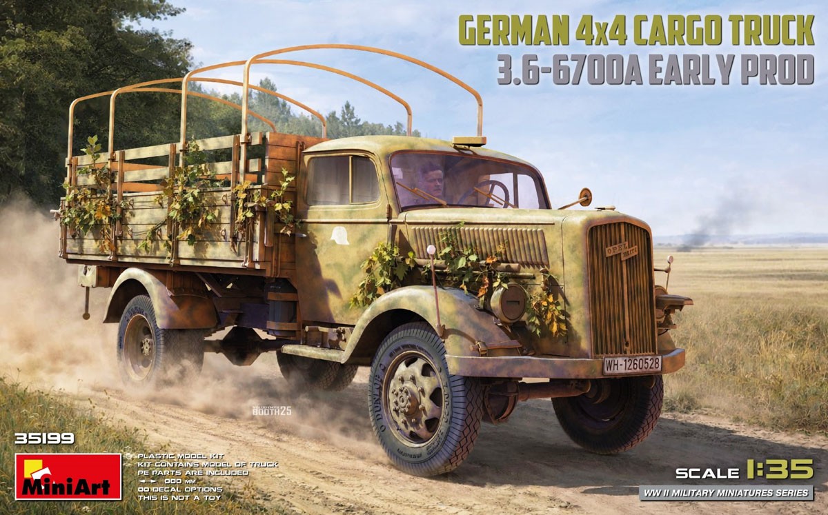 Mini Art GERMAN 3T 4x4 CARGO TRUCK 3.6-6700A EARLY PROD รูปภาพ 2