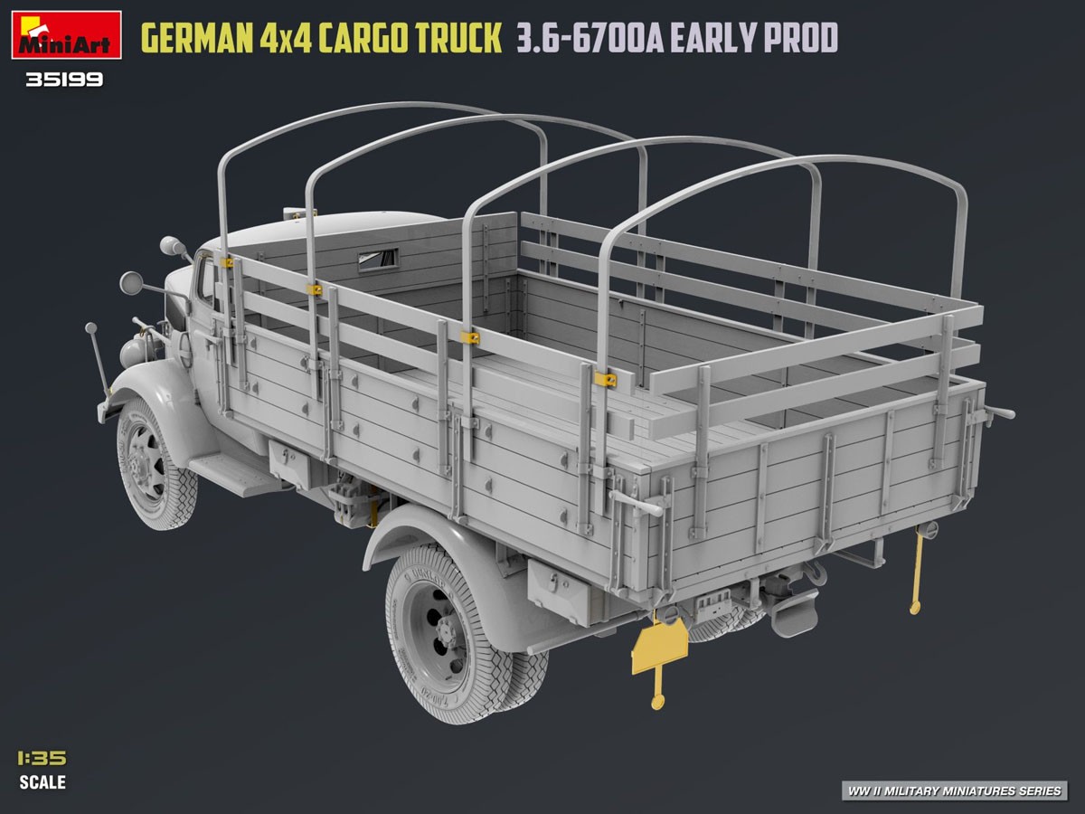 Mini Art GERMAN 3T 4x4 CARGO TRUCK 3.6-6700A EARLY PROD รูปภาพ 7