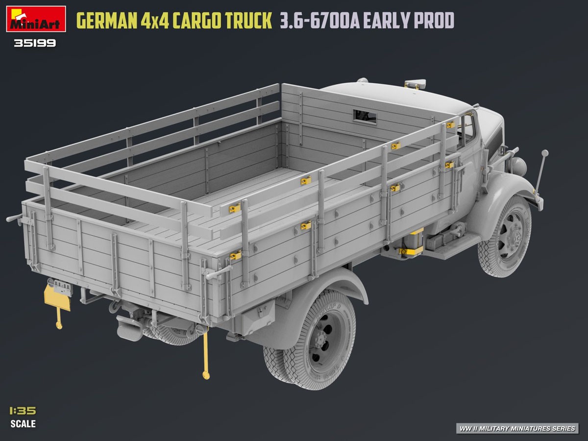 Mini Art GERMAN 3T 4x4 CARGO TRUCK 3.6-6700A EARLY PROD รูปภาพ 8