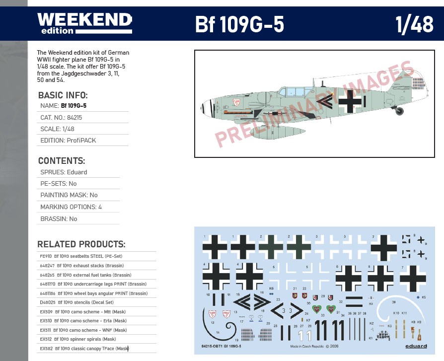 Eduard Bf 109G-5 위켄드 (프라모델) 이미지 2