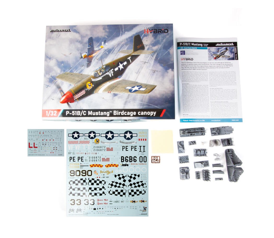 Eduard P-51B/C 머스탱 버드케이지 캐노피 하이브리드 (프라모델) 이미지 4
