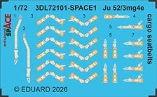 Eduard Ju 52/3mg4e cargo seatbelts SPACE(for Airfix) hình ảnh 1