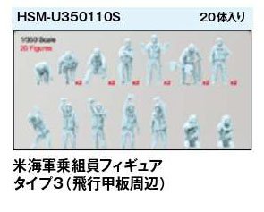 HS Models U.S.Navy Figure TYPE 3(Flight deck) (Set of 20) (Plastic model) imagen 2