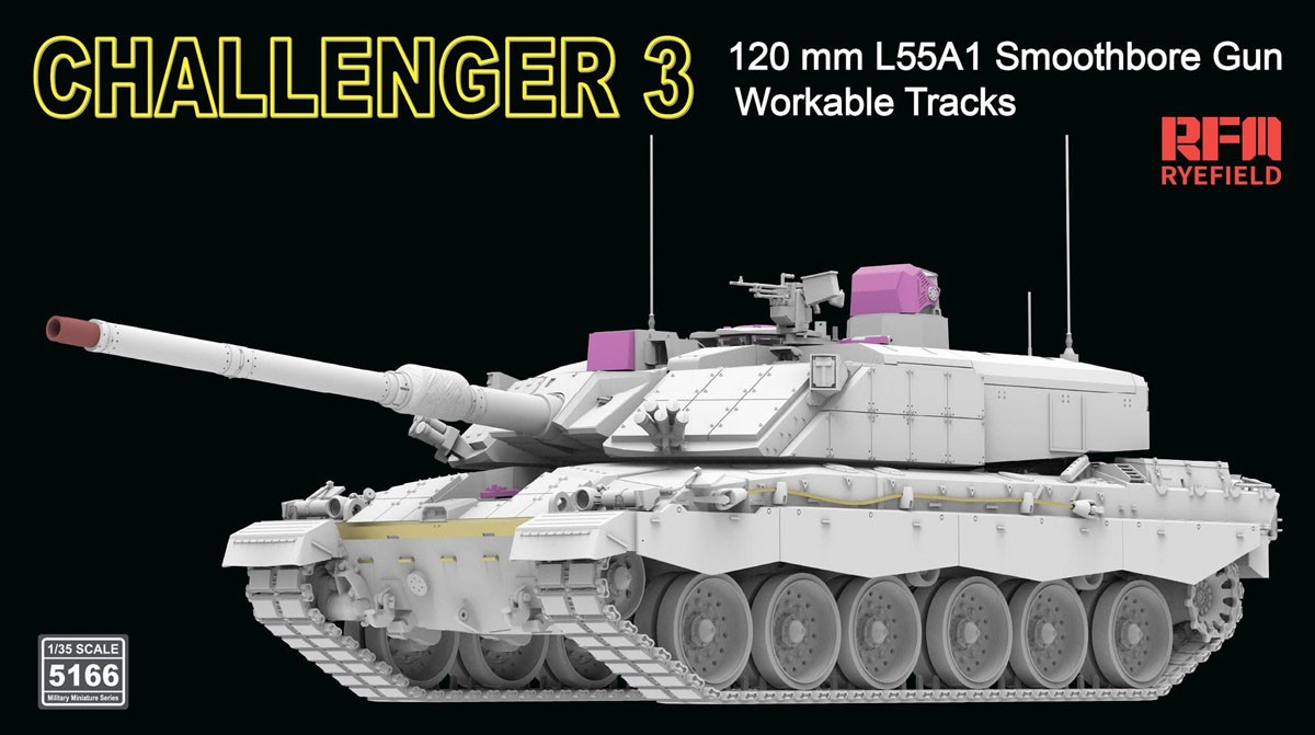 Rye Field Model Challenger 3 w/Workable Track Links (Plastic model) Bild 3
