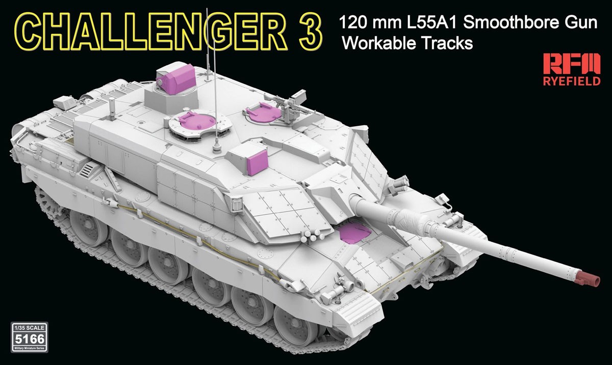 Rye Field Model Challenger 3 w/Workable Track Links (Plastic model) Bild 8
