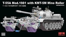 Rye Field Model T-55A Mod.1981 w/KMT-5M Mine Roller (Plastic model)