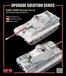 Rye Field Model Sd.Kfz.182 King Tiger (Porsche Turret) Upgrade parts set (for RFM5164/RFM5165) (Plastic model)