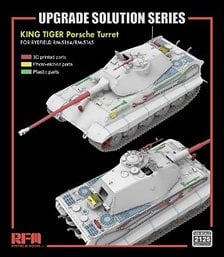 Rye Field Model Sd.Kfz.182 King Tiger (Porsche Turret) Upgrade parts set (for RFM5164/RFM5165) (Plastic model) gambar 1