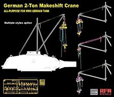 Rye Field Model WWII German Tank 2-ton Simple Crane (General Purpose) (Plastic model)