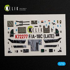 Reskit F/A-18C (LATE) - interior 3D decals (for Academy 12411 kit)
