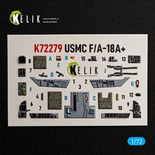 Reskit USMC F/A-18+ - interior 3D decals (for Academy 12411 kit) hình ảnh 1