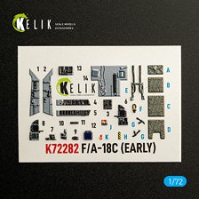 Reskit F/A-18C (EARLY) - interior 3D decals (for Academy 12411 kit)