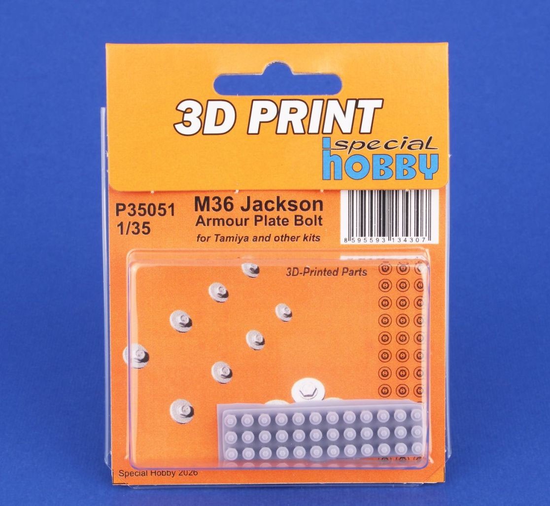 CMK M36 Jackson Armour Plate Bolts (for Tamiya and other kits) (Plastic model) image 2