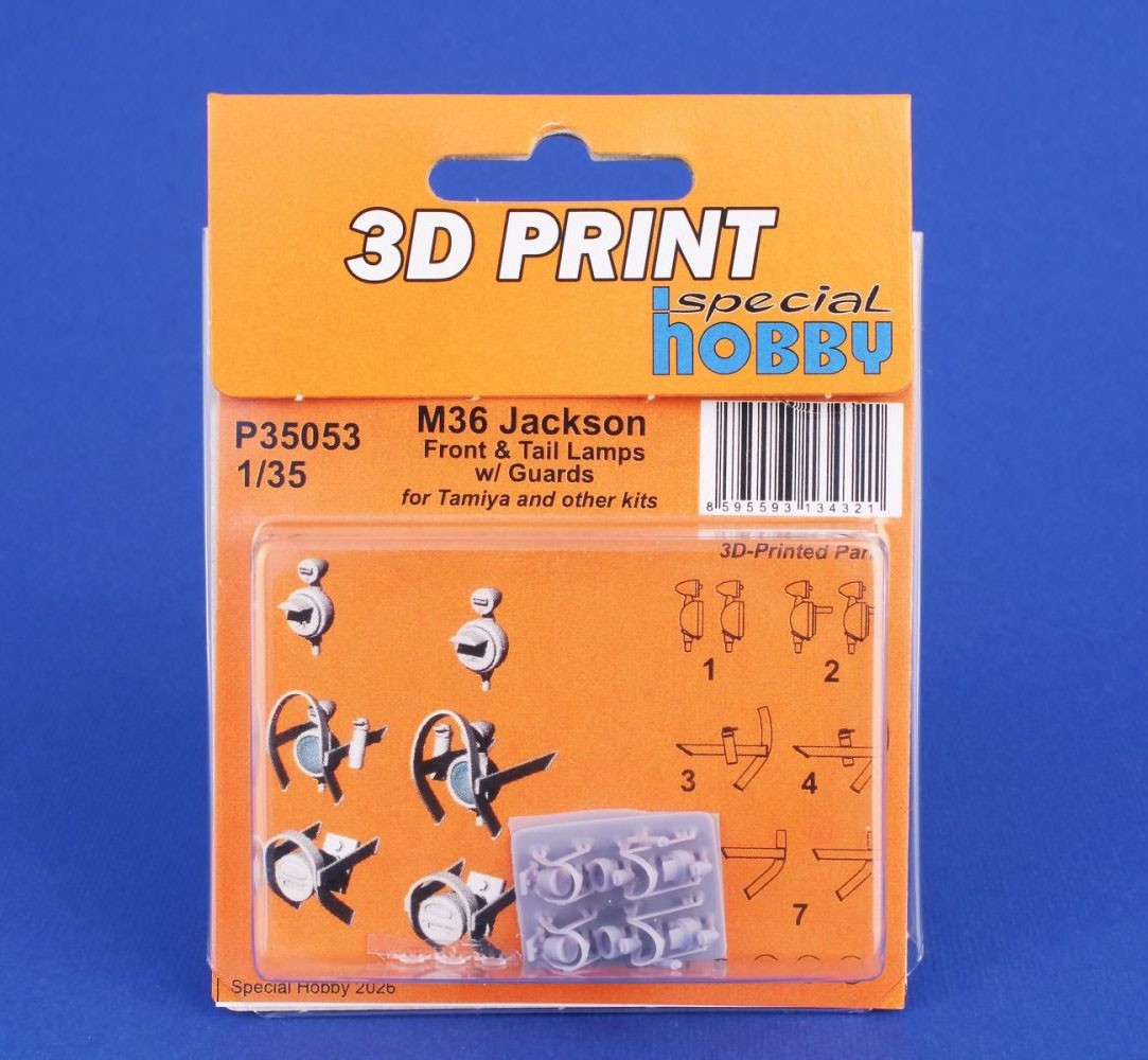 CMK M36 Jackson Front Headlights w/ Guards (for Tamiya and other kits) (Plastic model) 图片 2
