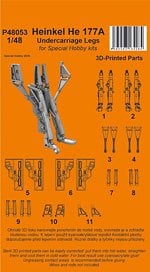 CMK 하인켈 He 177A 언더캐리지 레그 (스페셜 하비용) (프라모델) 이미지 1