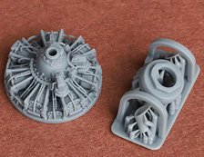 SBS Wildcat F4F-3 engine &amp; exhaust set (for Arma Hobby) (Plastic model) imagen 1