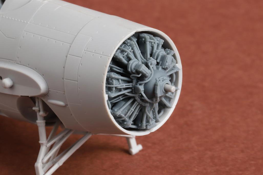SBS Wildcat F4F-3 engine &amp; exhaust set (for Arma Hobby) (Plastic model) imagen 2