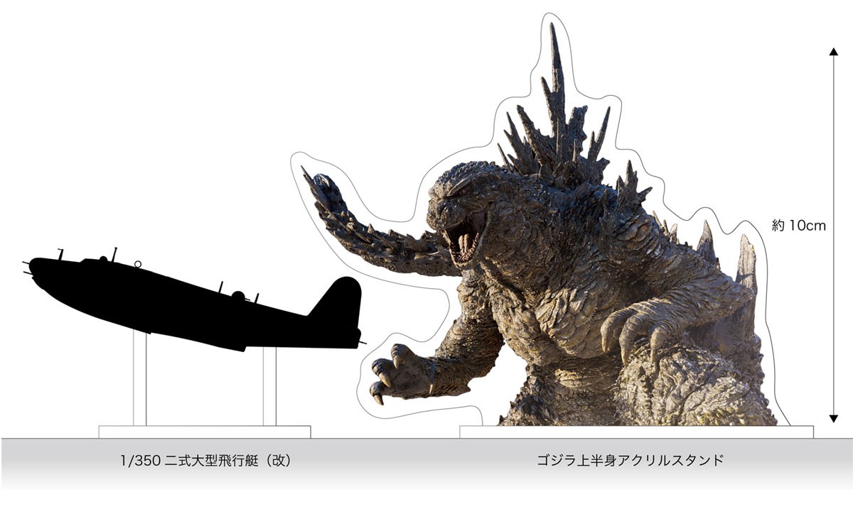 Hasegawa ゴジラ-1.0 川西 H8K2 二式大型飛行艇(改) w/ゴジラアクリルスタンド プラモデル 画像 3