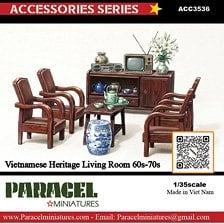 Paracel Miniatures Vietnamese Heritage Living Room 60s-70s (Plastic model) image 1