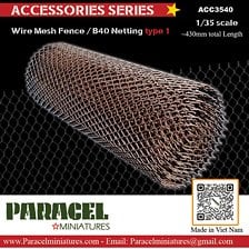 Paracel Miniatures Wire Mesh Fence / B40 Netting type1 (Plastic model)