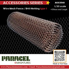Paracel Miniatures Wire Mesh Fence / B40 Netting type1 (Plastic model) imagen 1