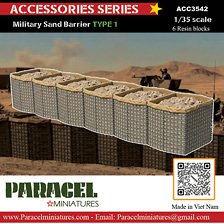 Paracel Miniatures Military Sand Barrier Type1 (Plastic model) hình ảnh 1