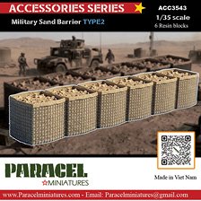 Paracel Miniatures Military Sand Barrier Type2 (Plastic model)