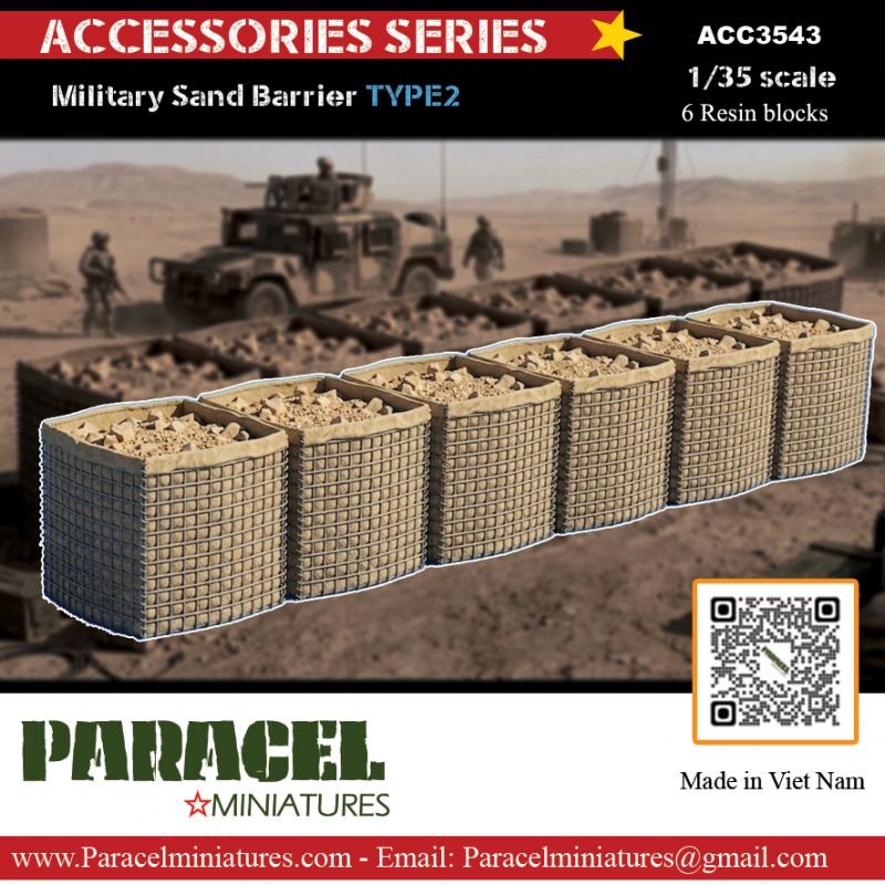 Paracel Miniatures Military Sand Barrier Type2 (Plastic model) Bild 2