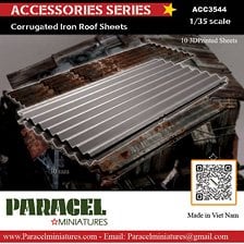 Paracel Miniatures Corrugated Iron Roof Sheets (Plastic model) hình ảnh 1