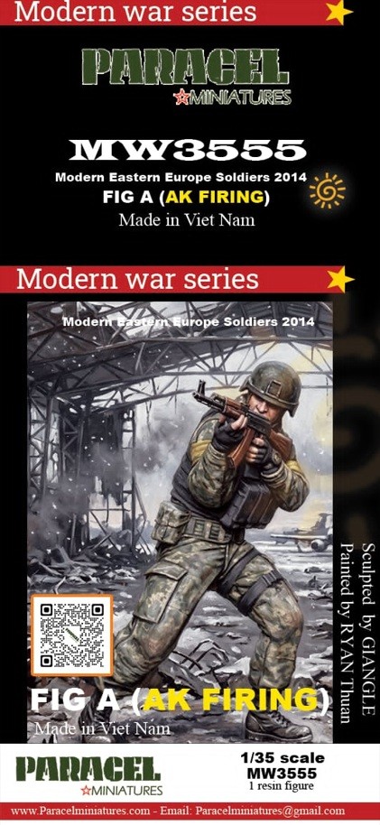 Paracel Miniatures Modern Eastern Europe Soldiers 2014 FIG A (AK Firing) (Plastic model) Bild 2